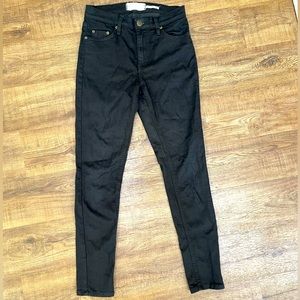Free People Hi Rise Black Skinny Jeans